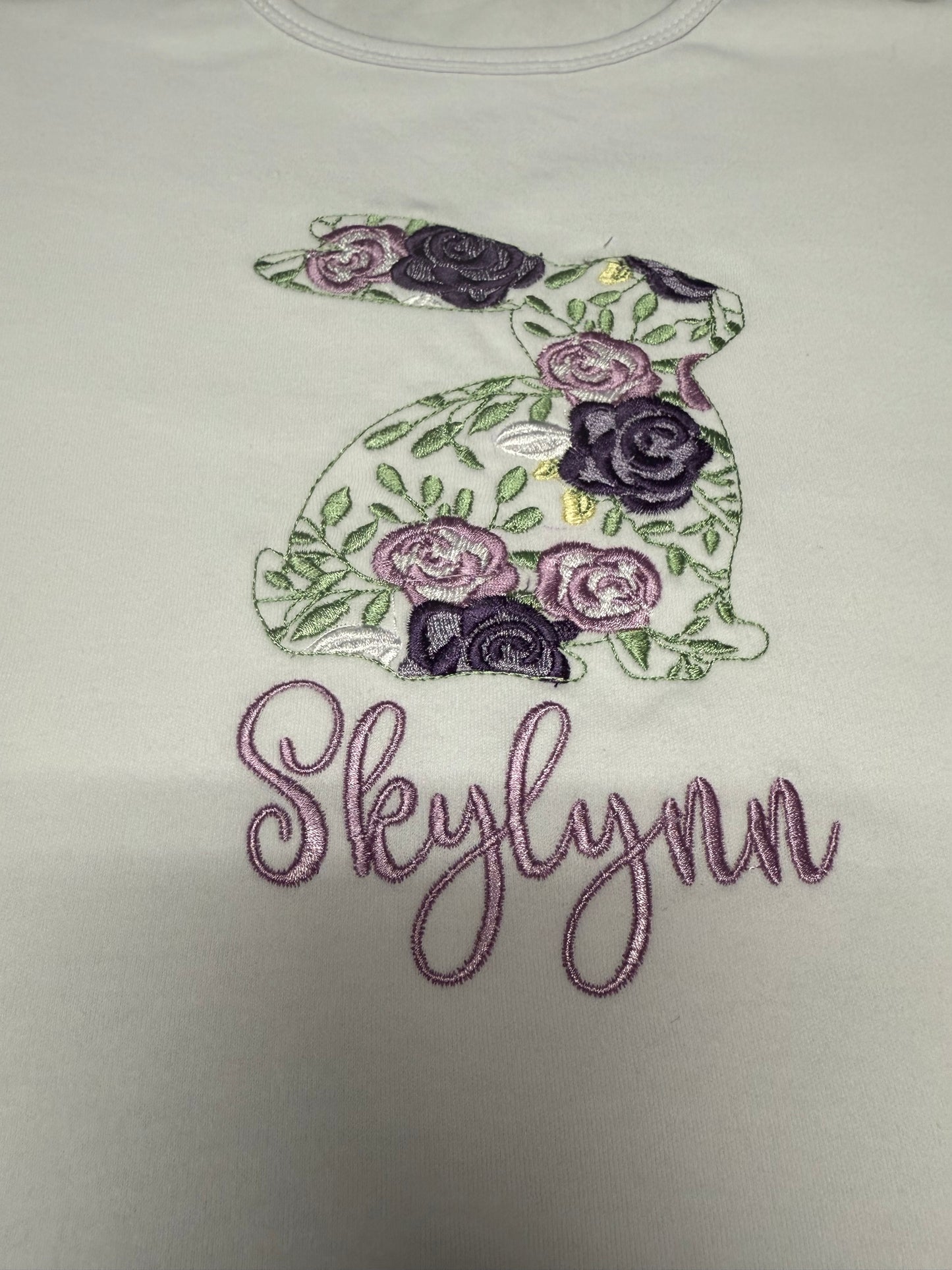 Floral Bunny Silhouette