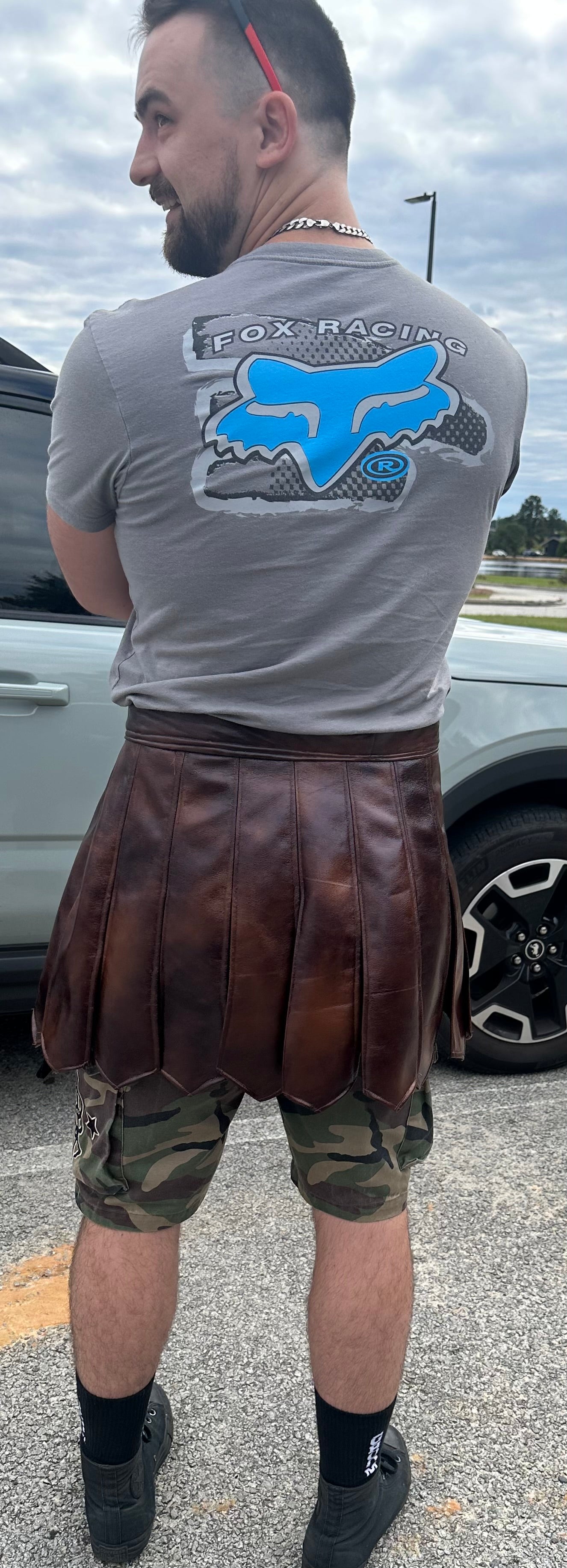 Men’s Faux Leather Kilt