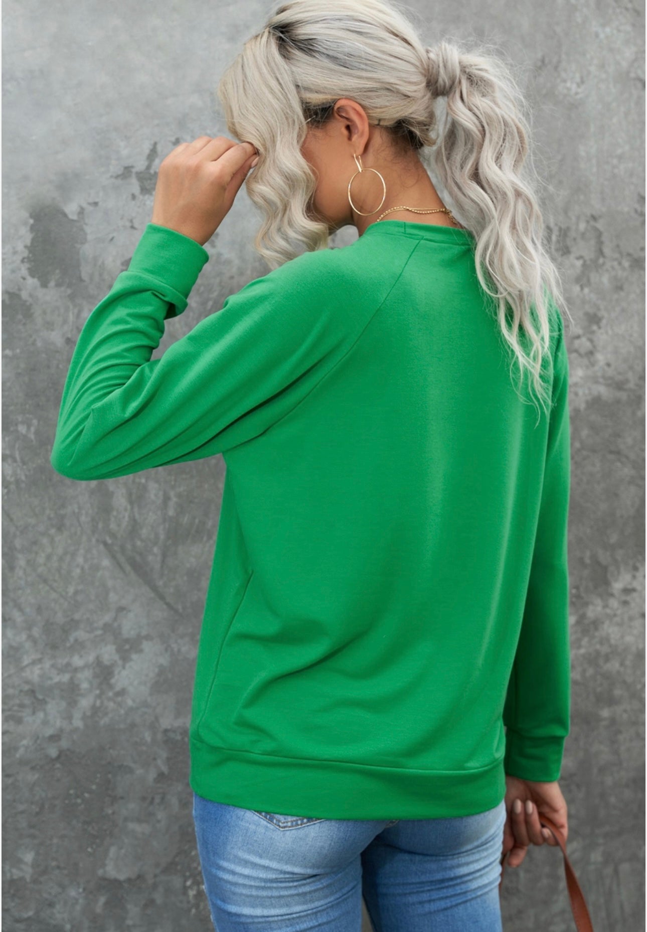 St. Patrick’s Day Lucky Chenille Embroidered Sweatshirt