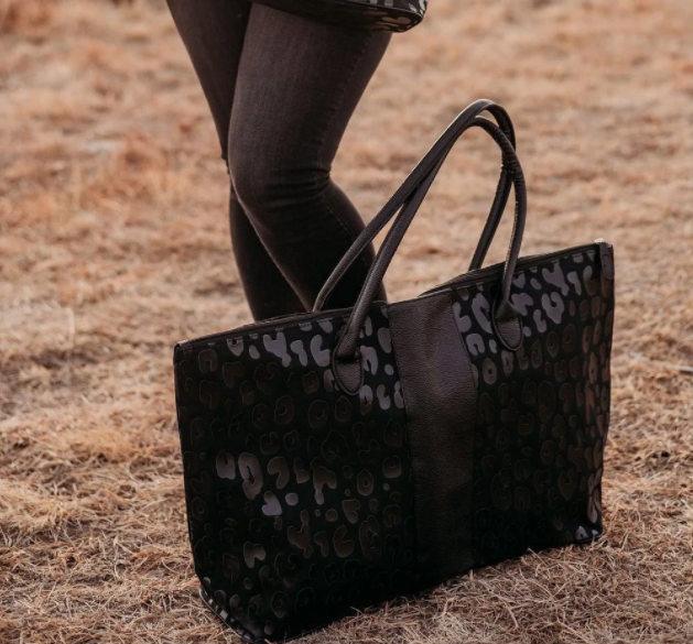 Leopard Print Black Weekender Bag-Perfect for that Valentine's Getaway!!