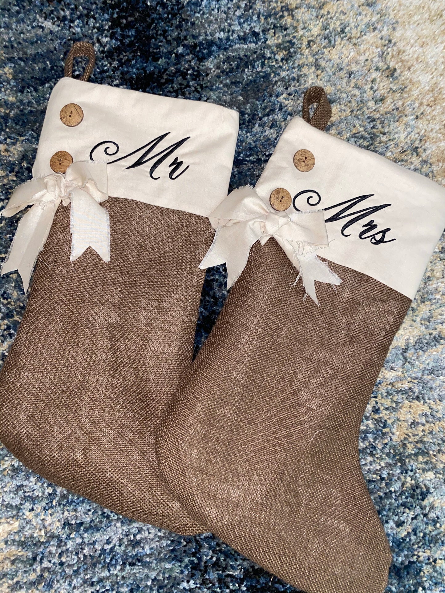 Handmade Burlap Stockings