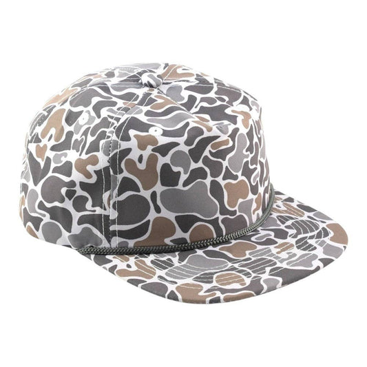 Blank Rope Hats Camo 5 Panel Youth Snapback Hat
