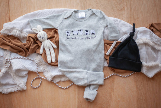 Baby Boy Easter Romper | The Lord Is My Shepherd - Sheep