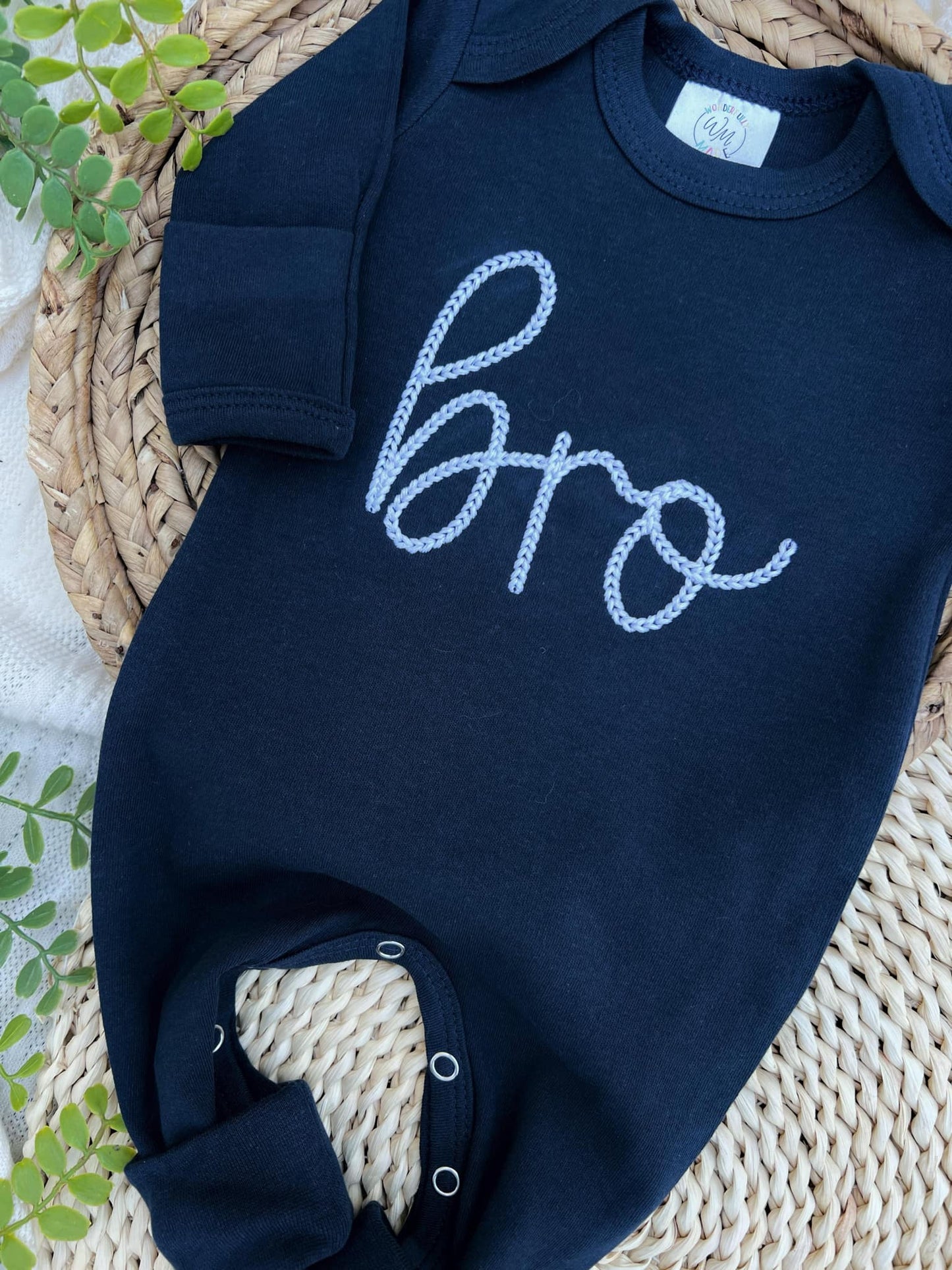 Baby Boy Outift | Navy Blue Romper Bro