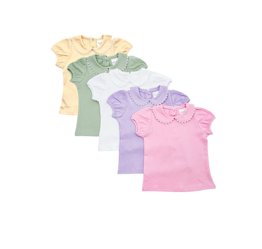 Shirt- Scalloped Collared SS