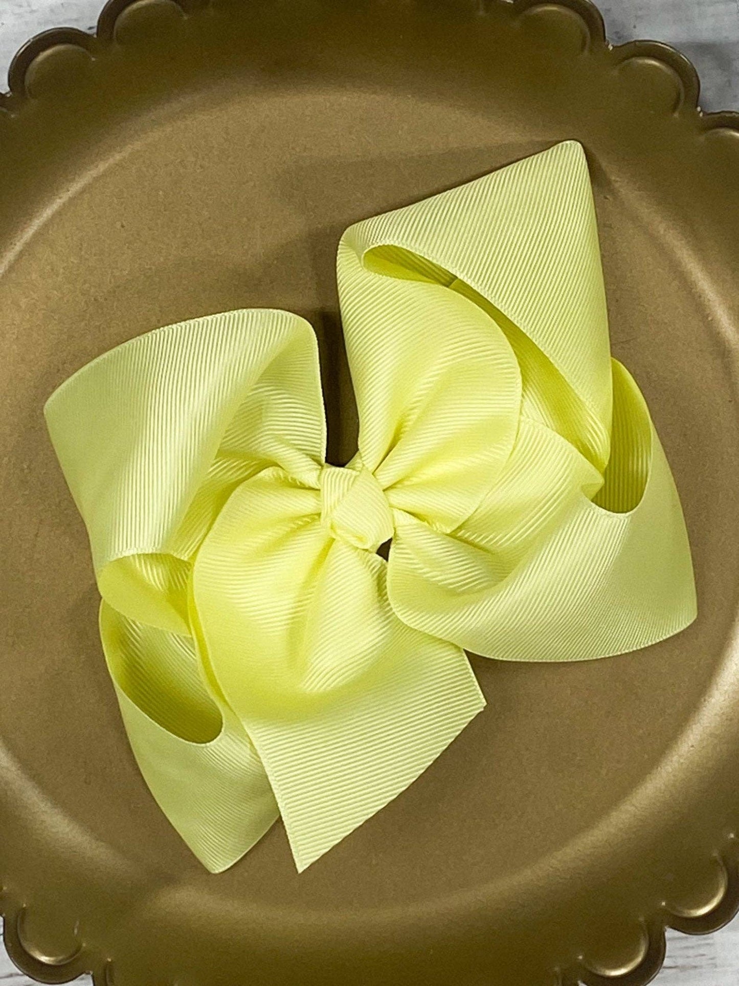 5.5" Oversize Grosgrain Hair Bow | Alligator Clip