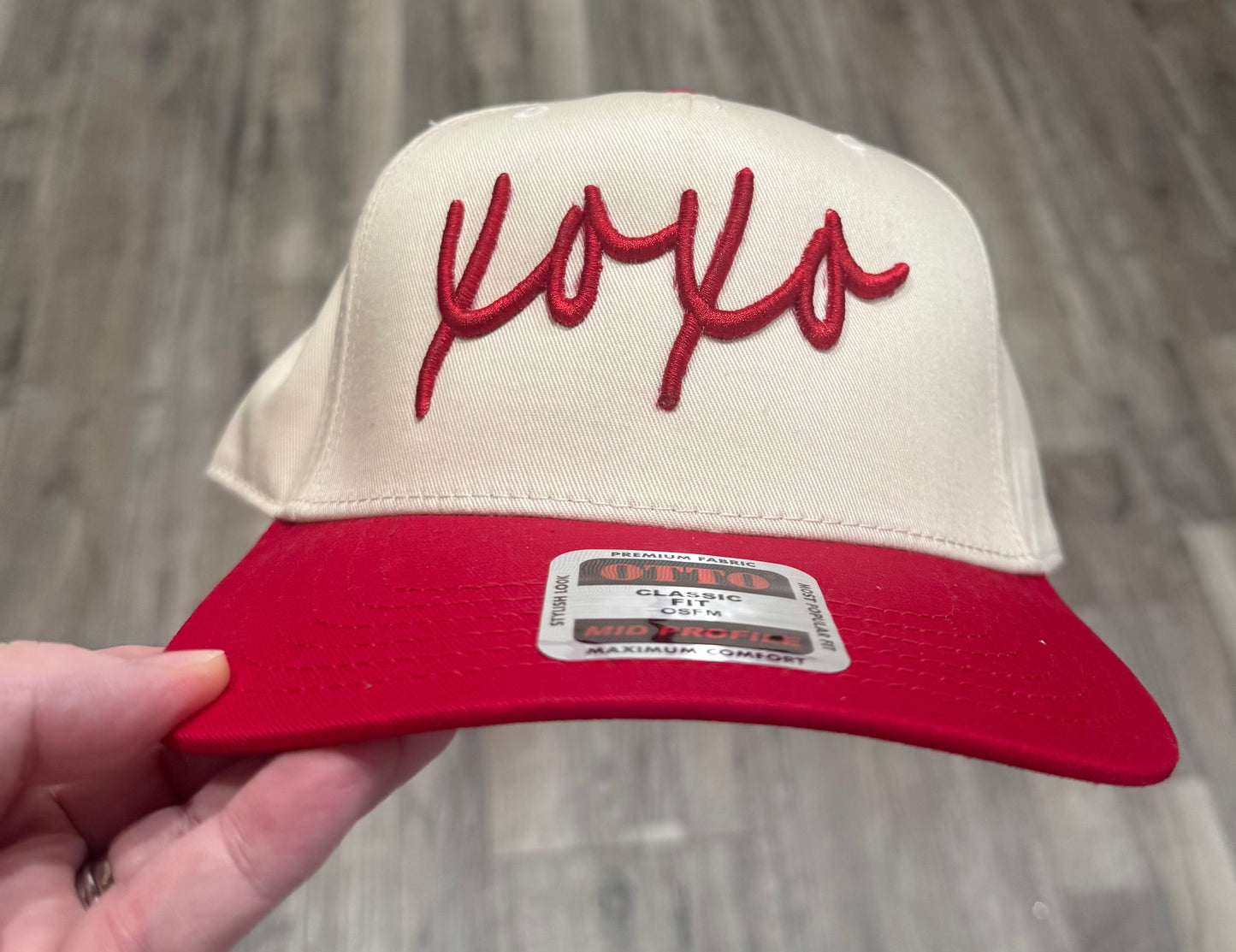 Valentine XOXO Hat Red Puff Embroidery