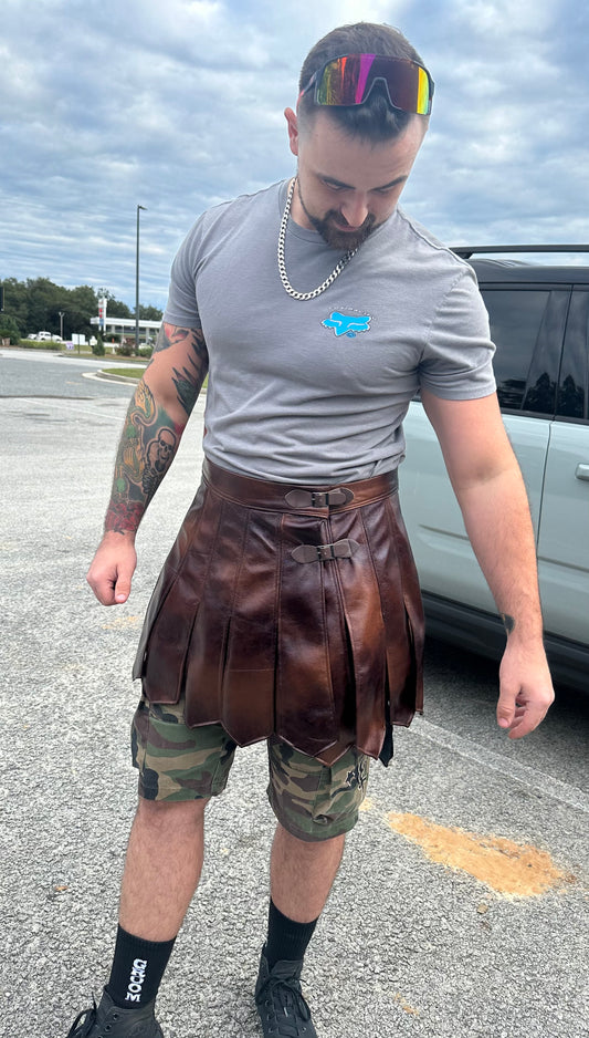 Men’s Faux Leather Kilt