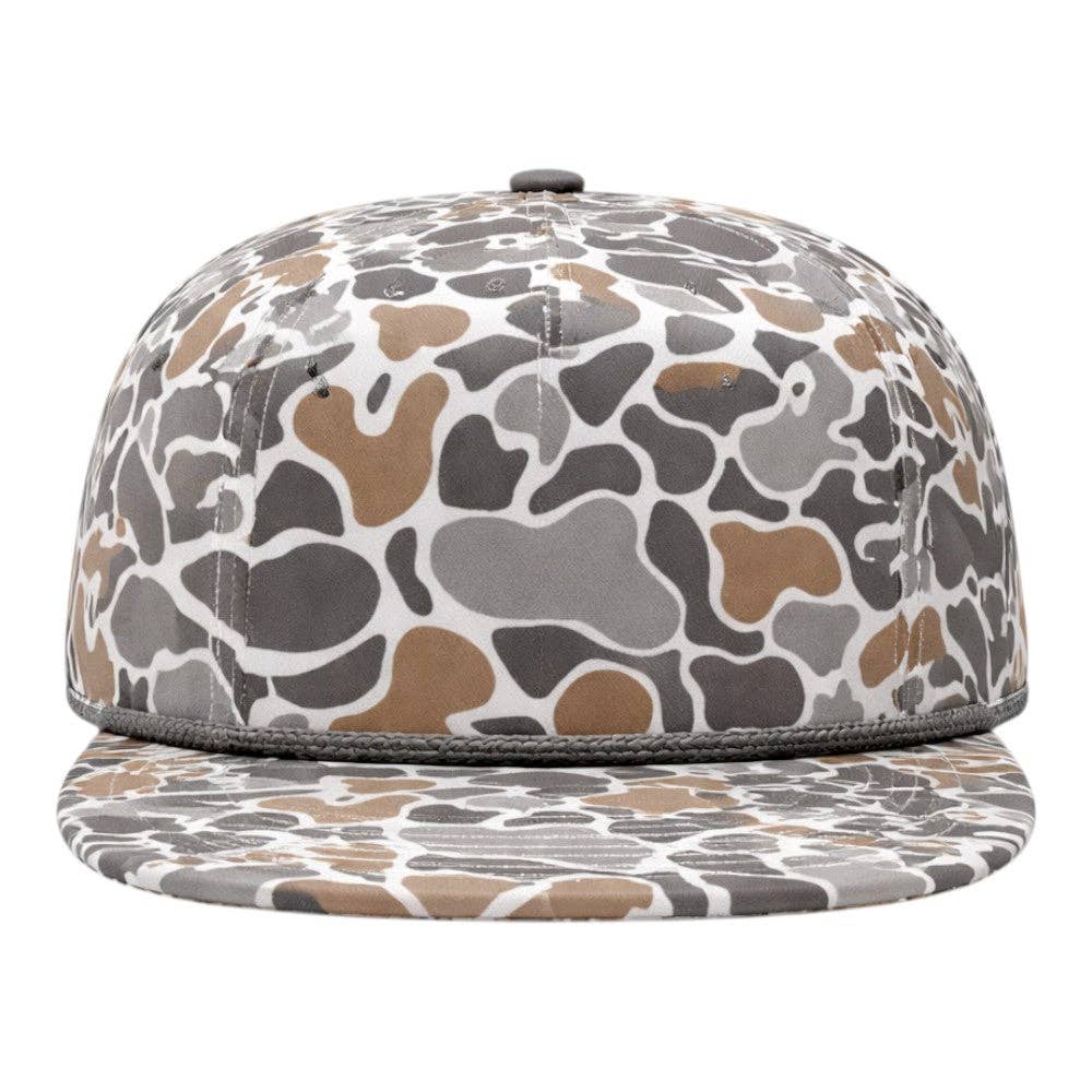 Blank Rope Hats Camo 5 Panel Youth Snapback Hat
