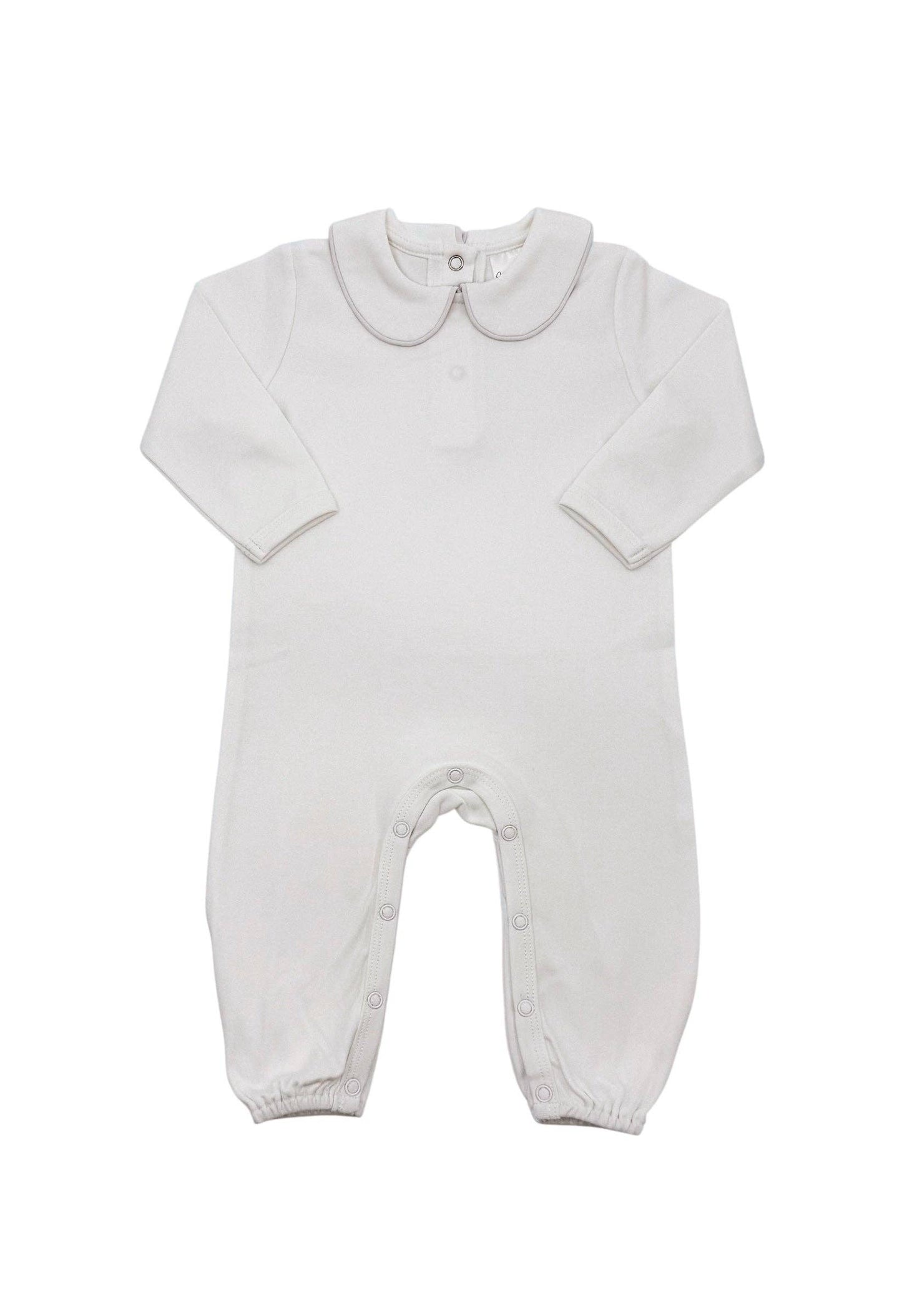 Romper - Piping Collared LS