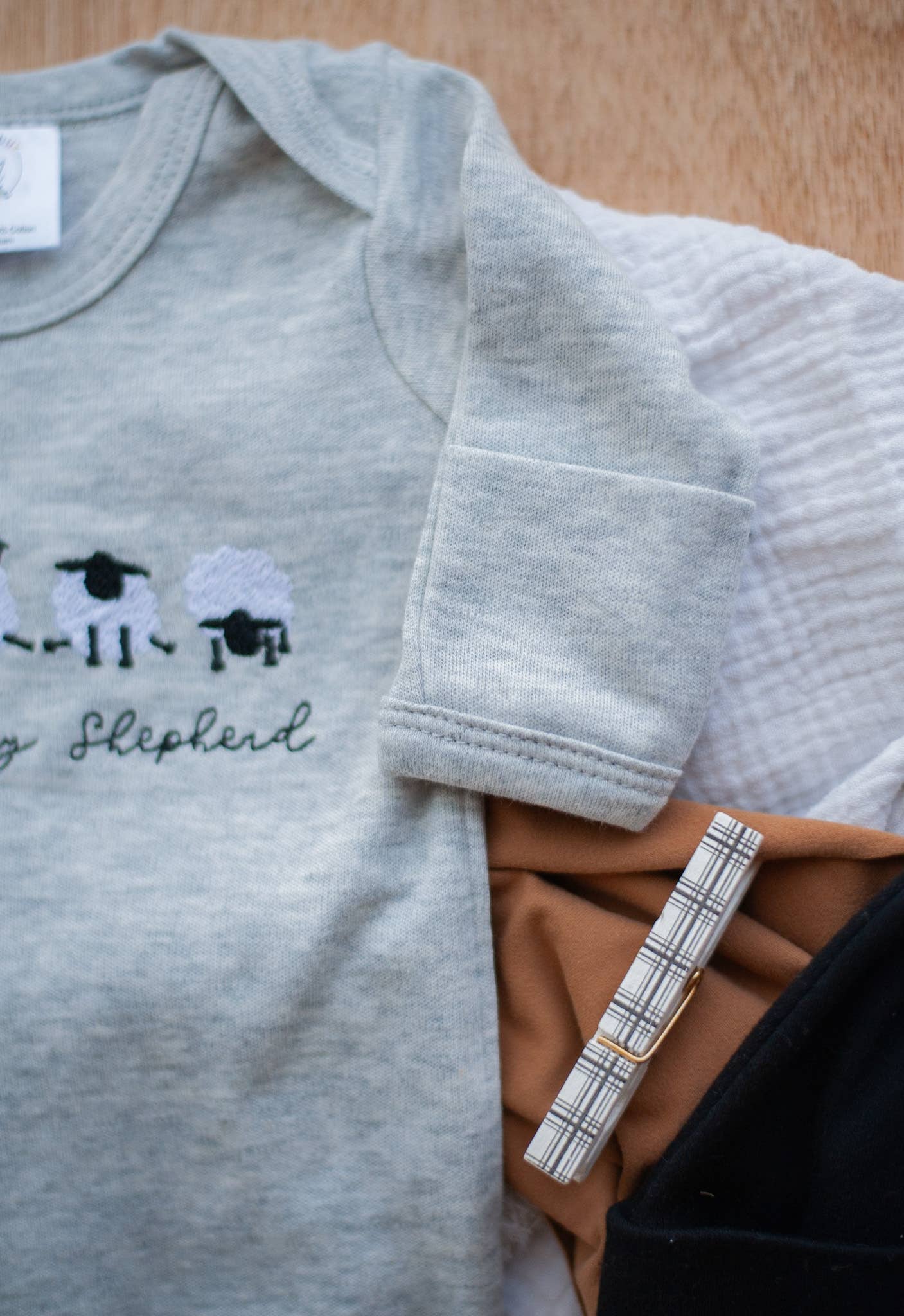 Baby Boy Easter Romper | The Lord Is My Shepherd - Sheep