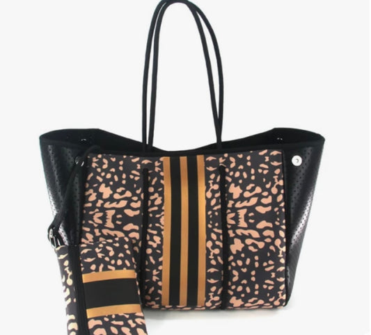 Black and Gold Neoprene Bag